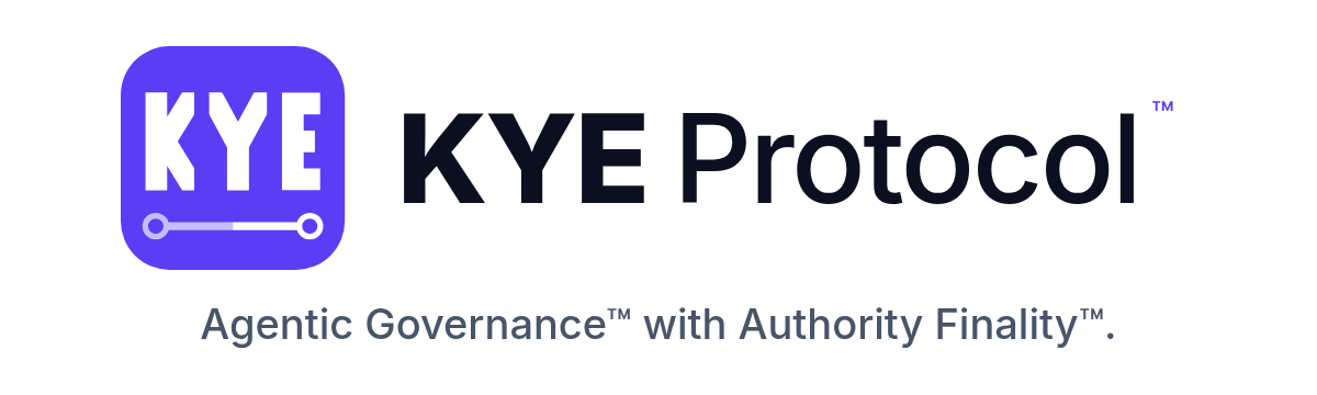 KYE Protocol™ logo with the tagline